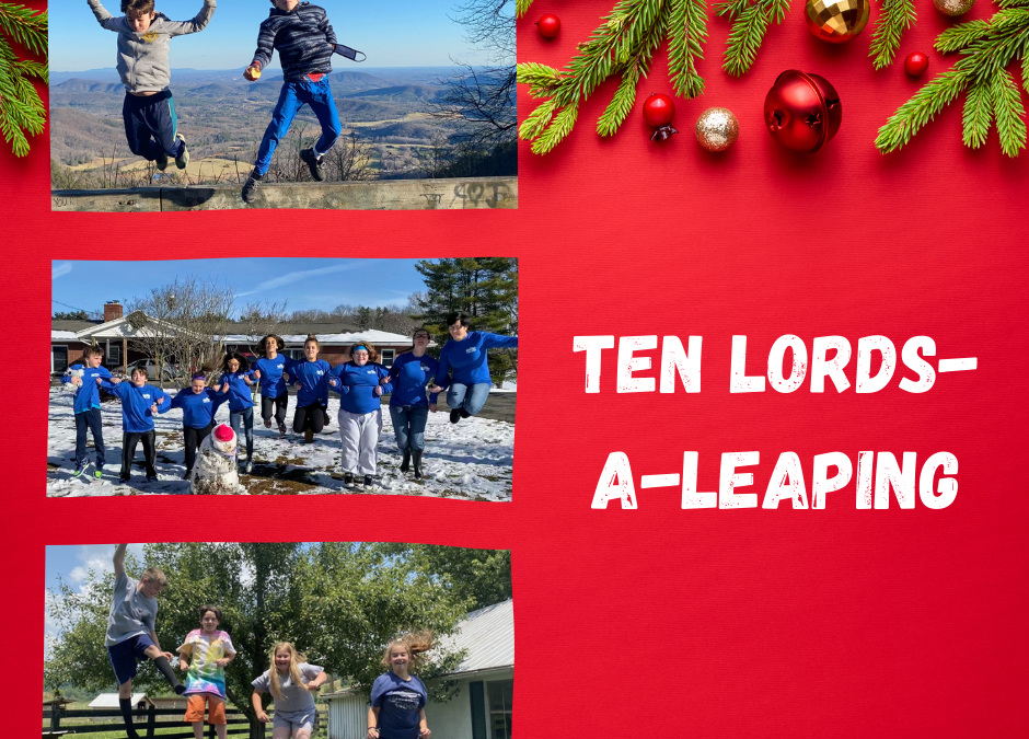 On the tenth day of Christmas, my true love gave me to me, ten lords-a-leaping.